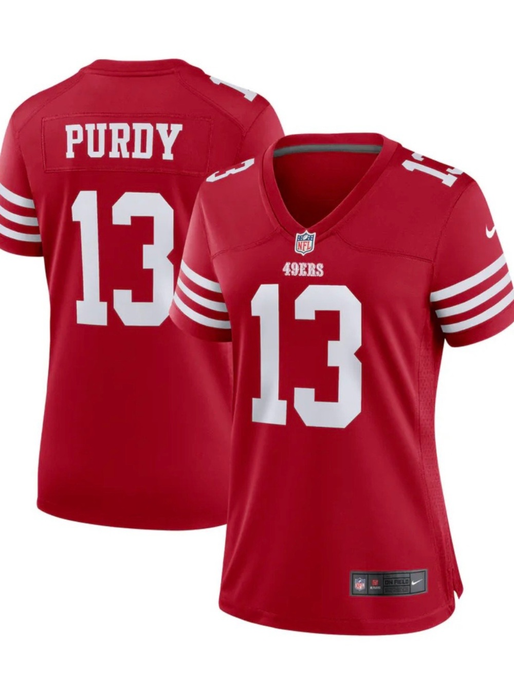 Nike Women’s San Francisco 49ers Purdy #13 Red Jersey